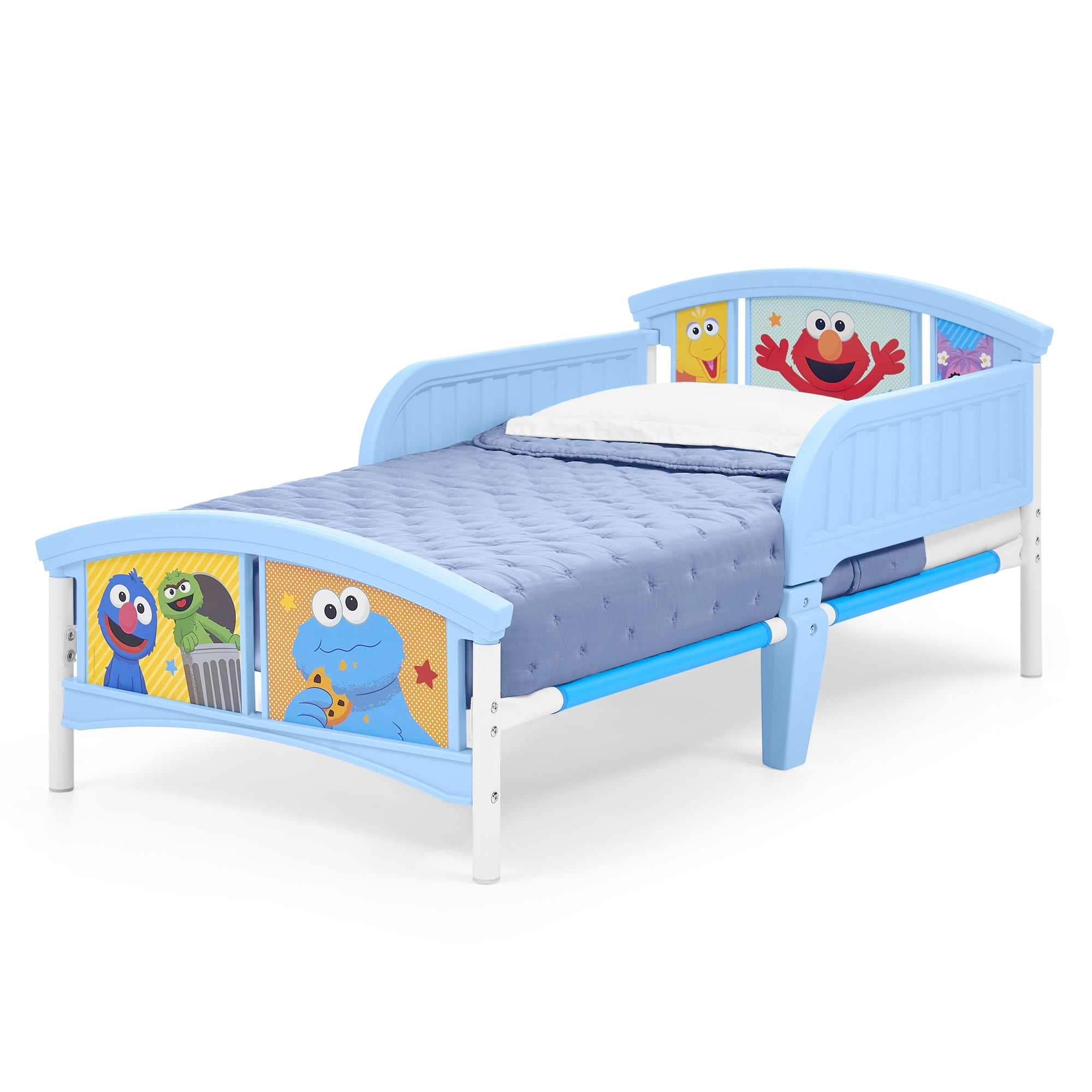 Delta Children Sesame Street Elmo Plastic Toddler Bed, Red and Blue