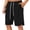 Black, variant on BUWTTER Men Shorts Casual Loose Fit Summer Fall Comfortable Drawstring Elastic Waisted Solid Color Black Shorts L