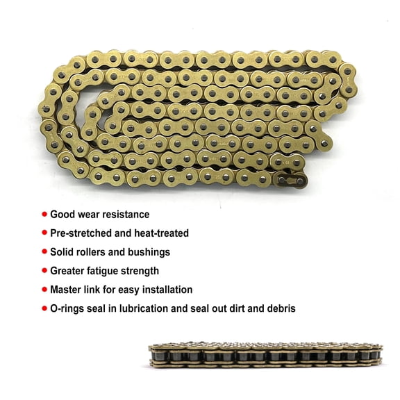Arashi 530 O-Ring Drive Chain 120 Links With Connecting Master Link for Suzuki Hayabusa GSX1300R 1999 - 2007 GSXR1000 2001 - 2016 Motorcycle Accessories Gold