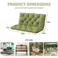 thumbnail image 2 of Kimunuk Outdoor Swing Cushion , 40" X 40" X 5" Waterproof Bench Chair Replacement Cushion with 6 Ties for Patio Porch, Light Green, 2 of 7