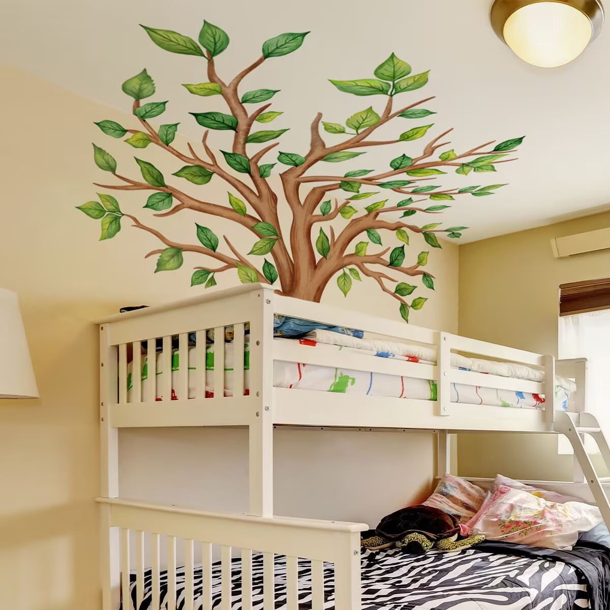 Large Tree Wall Decals Green Plants Jungle Wall Stickers for Kids Room Classroom Nursery Bedroom Home Decor Peel and Stick Art Murals for Bedroom Nursery Office