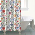 thumbnail image 4 of Pioneer Flower Floral Print Pattern Shower Curtain 84"x72" ,Bathroom Decorative Shower Curtains Set with 12 Hooks,Modern Waterproof Washable Shower Curtain, 4 of 6