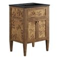 thumbnail image 3 of Modway Elysian 24" Modern Wood Bathroom Vanity in Black and Brown, 3 of 17