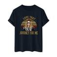 thumbnail image 3 of XCHQRTI Journey Shirts Women I'm Mostly Peace Love And Light Funny T-shirt Womens Graphic Printed Short Sleeve Tops Tee, 3 of 5