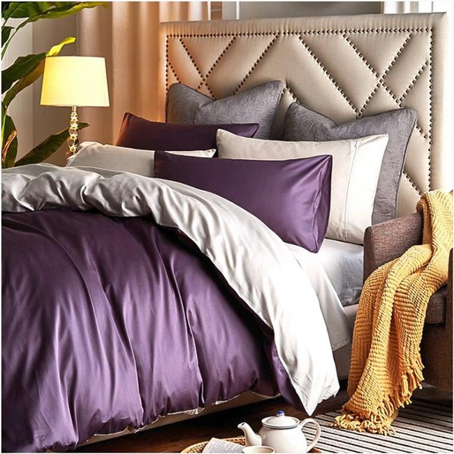 Jf Amiee Dcq3pg Duvet Cover With 2 Pillows Case 44 Grape Plum