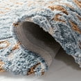 thumbnail image 6 of SAFAVIEH Casablanca Merton Abstract Moroccan Wool Shag Area Rug, Grey/Gold, 4' x 6', 6 of 7