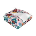 thumbnail image 3 of XMXT Flannel Throw Blanket for Couch, Boho Botanical Floral Bed Sofa Decor Blankets for Home Bedroom, 50 x 40 inches, 3 of 9