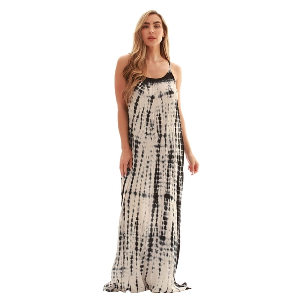 Maya Black & White Tie Dye Cotton Dress main image 0