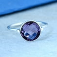 thumbnail image 4 of Sechi Round Shape Amethyst Statement Ring 925 Sterling Silver Gemstone Jewelry for Women, 4 of 5