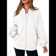 thumbnail image 2 of Sudaderas Oversize con Cremallera para Mujer, Moda de Otoño, Abrigos Casuales de Larga, Conjuntos de Invierno. L, 2 of 10