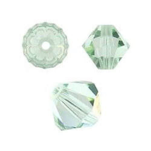 Swarovski Bicone Crystal Beads Item #5328/#5301 Chrysolite Color 6mm Size - 36 Pieces