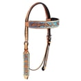 thumbnail image 2 of Horse Western Floral Browband Bridle & Breast Collar Set Turquoise 78FK07B, 2 of 3