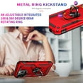 thumbnail image 5 of iPhone 12 Pro Max Case, [NOT FIT iPhone 12 Mini/iPhone 12 Pro] Case, With [Tempered Glass Screen Protector Included], STARSHOP Drop Protection Ring Kickstand Cover- Red, 5 of 7