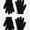 BLACK SOOT, variant on No Boundaries Women's Ribbed Knit Solid Gloves, 2 Pack