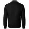 thumbnail image 6 of Vxararl Men Casual Collared Bomber Windbreaker Jacket, Full Zip Lightweight Work Golf Outerwear with Zipper Side Pockets for Street Shopping Outdoor Outfits Black M, 6 of 7