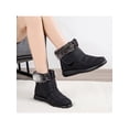 thumbnail image 4 of Fangasis Womens Winter Boot Breathable Snow Boots Faux Fur Warm Booties Walking Casual Ankle Bootie Black 4, 4 of 9