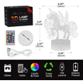 thumbnail image 3 of YSITIAN Unicorn Gifts for Girls, Unicorn Night Light for Kids, 16 Color Changing Unicorn Lamp with Remote Control, Birthday Valentines Gift Ideas for Girl Women Room Decor (Unicorn4) YT-14514, 3 of 5