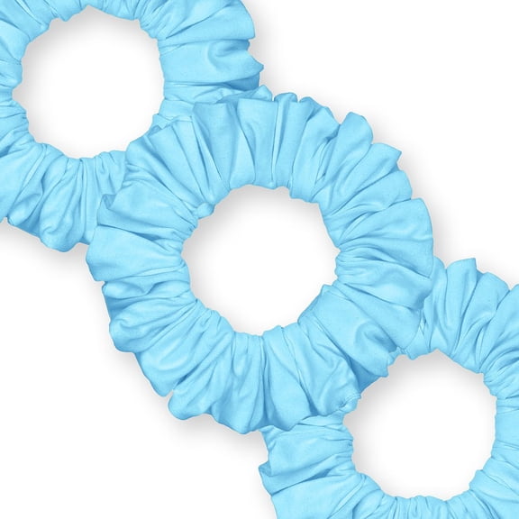 Scrunchies Cotton Knit Jumbo Size 3-Pack Ponytail Holder Made in USA Scrunchie King Blue Light