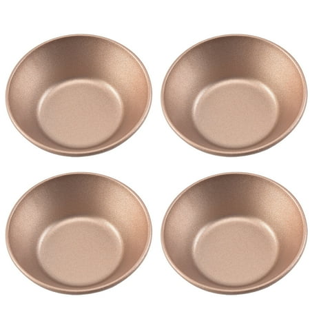 

4Pcs Carbon Steel Egg Tart Molds Round Shape Mini Pie Baking Molds Pudding Molds