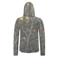 thumbnail image 6 of Xdegoge Men's Camo Sun Protection Hoodie Muscle Fit Long Sleeve Performance Top Forest Print Quick-Dry Athletic Hiking Shirt Workout Gym Outfits, 6 of 9