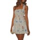 thumbnail image 1 of Txlixc Vestido Sin Mangas Sin Espalda Para Mujer, Estampado De Flores Plisado Vendajes De Amarre Verano Casual Corte Suelto Corto De Una Pieza Txlixc  Moda, 1 of 6