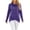 A168-Purple, variant on Womens Cowl Neck Drawstring Long Sleeve Sweatshirt Asymmetric Wrap Hem Soft Breathable Casual Layered Tunic Tees
