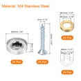 thumbnail image 2 of Uxcell 24 Pack Screw Covers Caps, 304 Stainless Steel Mirror Screws, 20mm Dia, Silver, 2 of 7