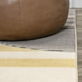 thumbnail image 5 of JONATHAN Y UNQ100A-4 Nicky Geometric Striped Circles Gray/Yellow/Cream 4 ft. x 6 ft. Area Rug, Modern Contemporary, Pet Friendly, Stain Resistant, Easy to Clean, for Living Room; Kitchen, Bedroom, 5 of 10