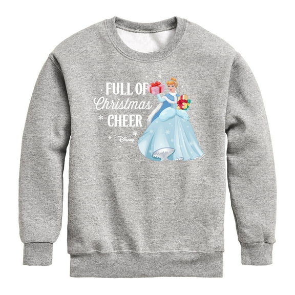 Disney Princess - Full Of Christmas Cheer Cinderella - Youth Crew Fleece Sweatshirt