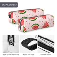 thumbnail image 4 of Naloa Hand Drawn Watermelon Leather Pencil Case, Makeup Pouch, Zipper Pouch for Daily Essentials, Storage Organizer, Cosmetics and Stationary Bag, 4 of 7
