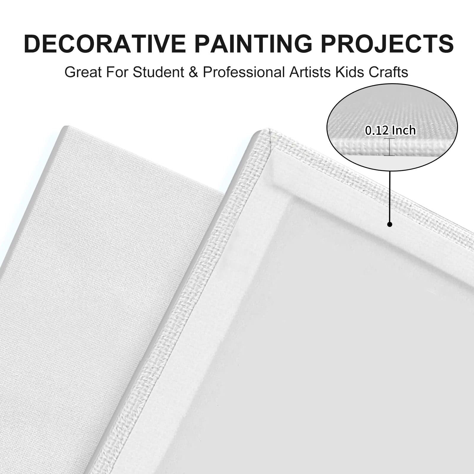 Teling 60 Pcs Cotton Canvases for Painting 5 x 7 Inch White Blank Canvas  Boards Bulk Small Stretched Canvas Panels Flat Art Paint Board for Kids  Artist Dry Wet Oil Watercolor Tempera