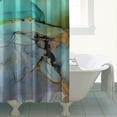 thumbnail image 4 of Shower Curtain Marble, Modern Abstract Shower Curtain with 12 Hooks,Green Bathroom Shower Curtain,Purple and Gold Art Shower Curtain,Washable Shower Curtain for Bathroom,72x72 Inches, 4 of 4