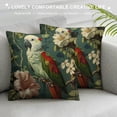 thumbnail image 3 of Orinice Parrot Flowers Graphic Decorative Throw Pillow Cover for Home Couch Living Room Bed Sofa 24x24in, 3 of 5