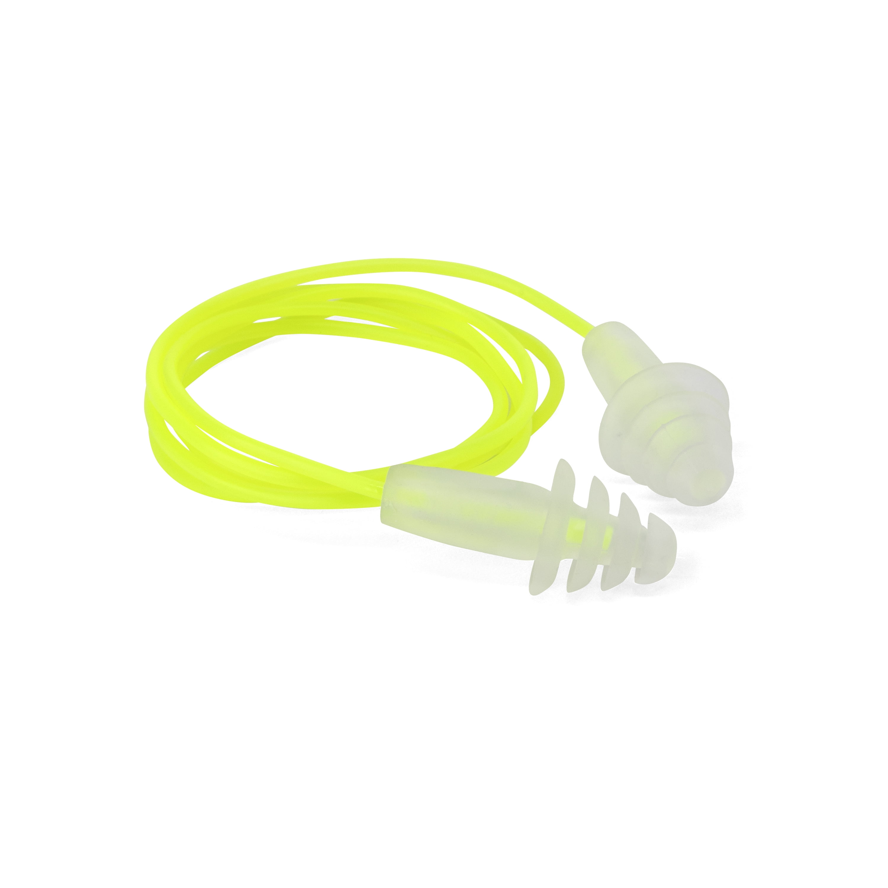 Radians Resistor II Ear Plugs, 3 Pair of Corded Earplugs with 2 Carrying Cases, High Visibility, One Size Fits Most