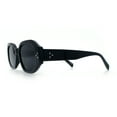 thumbnail image 6 of Womens Luxe Mod Fashion Octagon Beveled Thick Plastic Sunglasses All Black, 6 of 8