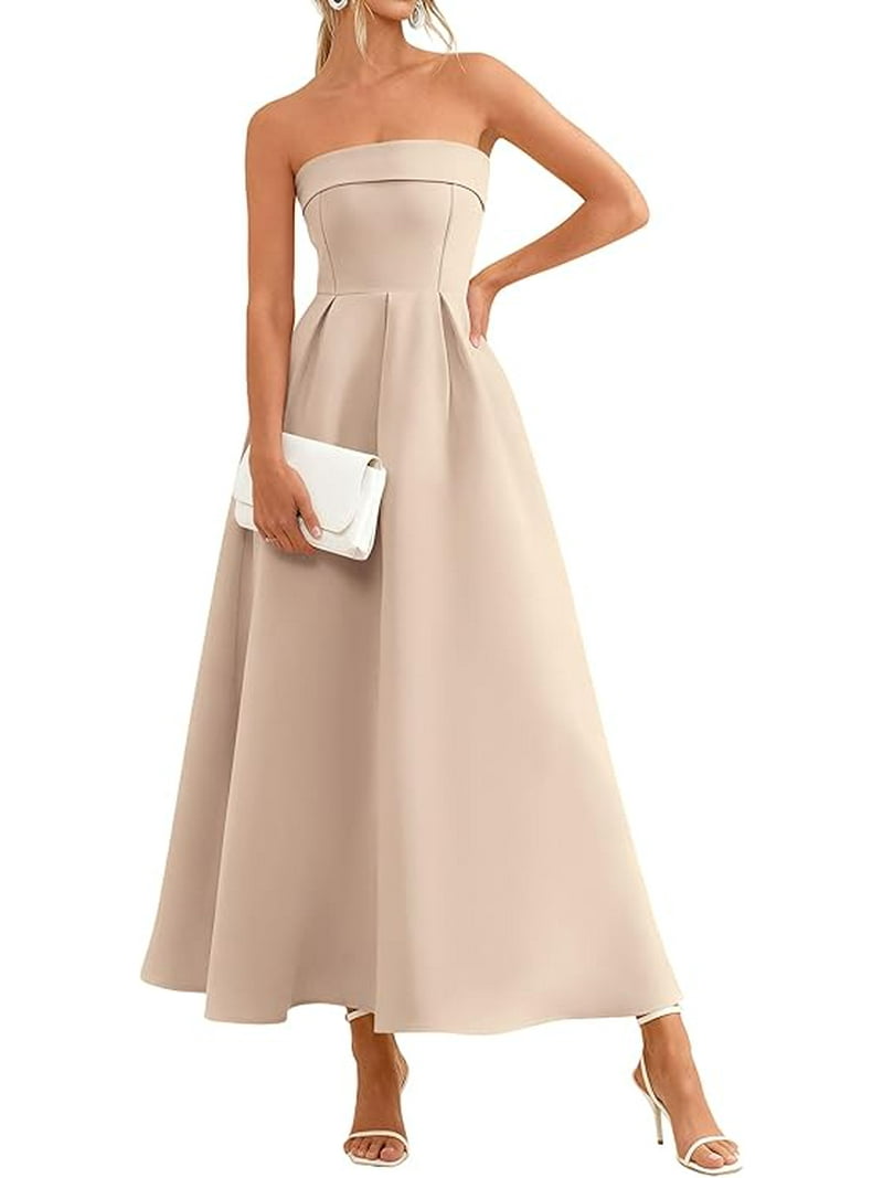 slim fit dress slacks PRETTYGARDEN Womens Formal Short Dresses Summer Sleeveless Boat Neck A main image 0