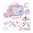 thumbnail image 1 of Juego De Maquillaje Real para Niñas Lavable Con Bolsa Maquillaje morado, 1 of 4