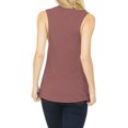 thumbnail image 2 of Mafoose Women's drapey fit Side seamed Flowy Scoop Muscle Tank Mauve Large, 2 of 5