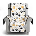 thumbnail image 2 of SCRAWLGOD Paw Heart Print Recliner Chair Cover Washable Breathable Recliner Chair Cover with Pocket Non Slip Anti Scratch Reclining Slipcover for Dogs, 2 of 7