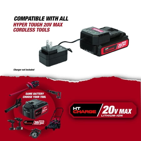 HYPER TOUGH 20V MAX 2.0AH LITHIUM-ION BATTERY PACK WITH USB-A AND USB-C PORTS