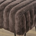 thumbnail image 5 of HOME SOFT THINGS OTOMAN/TABURETE SUPER SUAVE DE PIEL SINTÉTICA. OTOMAN TAPIZADO PARA REPOSAPIÉS CON PATAS DE METAL NEGRO Y ASIENTO ACOLCHADO. 116X40X55CM, CHOCOLATE, 5 of 5