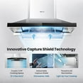 thumbnail image 6 of FOTILE Perimeter Vent Series 36" 1000 CFM Wall Mount Range Hood with LED Light and Touchscreen in Stainless Steel, 6 of 6