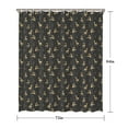 thumbnail image 5 of Dark Christmas Golden Reindeer Pattern Shower Curtain 72"x84" ,Bathroom Decorative Shower Curtains Set with 12 Hooks,Modern Waterproof Washable Shower Curtain, 5 of 6