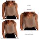 thumbnail image 5 of Camisola con cuello en V,Camisola con cuello en V Satén Mujer Sin mangas Camisola sin mangas Operación suave, 5 of 6
