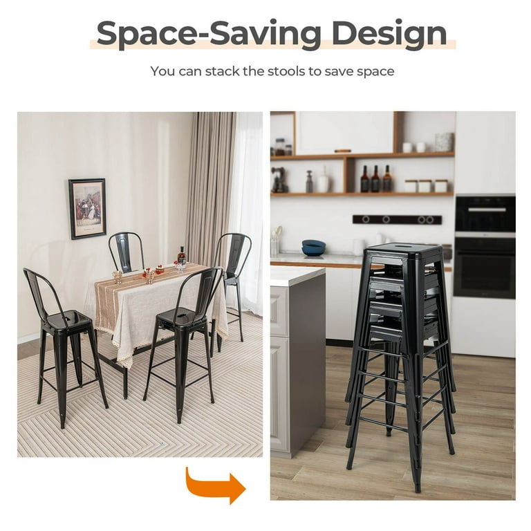 Costway metal bar discount stools