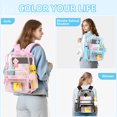 thumbnail image 5 of clear backpack large heavy duty stadium approved waterproof pvc transparent backpacks clear bag travel school work festival, 5 of 6