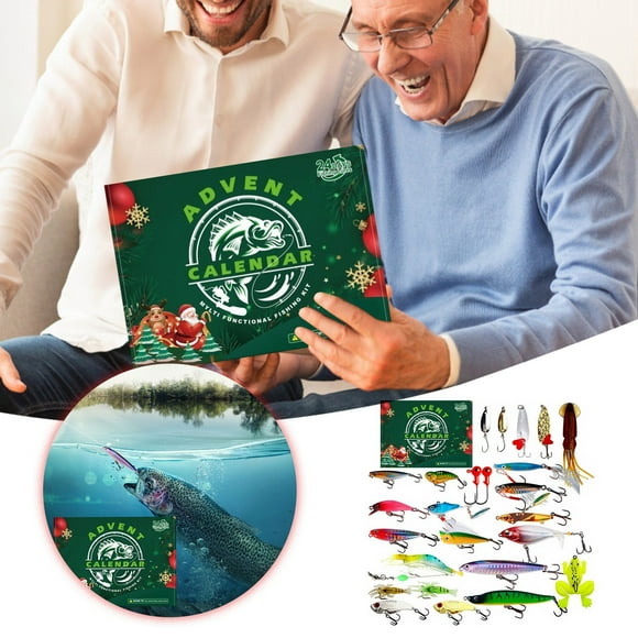 Hearth & Gear 24 Piece Arrival Calendar Hook Blind Mixed Sequins Soft And Hard Hook Border Road Blind Is A Surprise Every Day. Ice Sounder Weight Ice Pick Necklace Gadgets for Kids Gig Gear Gg1011xl