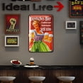 thumbnail image 4 of Placa Metal Vintage Bier Seit 1516 Pintura Hierro Rectangular Arte Pared 20x30cm, 4 of 9