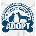 thumbnail image 2 of Dont Shop Adopt Cat Dog Pet Owner Plus Size Crewneck Graphic Tee Shirt Brisco Brands 5X, 2 of 5