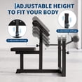 thumbnail image 4 of YUSAZENS Compact Preacher Curl Bench Solid Iron Frame Indoor Arm Muscle Training Fitness Workout Stool Black, 4 of 6